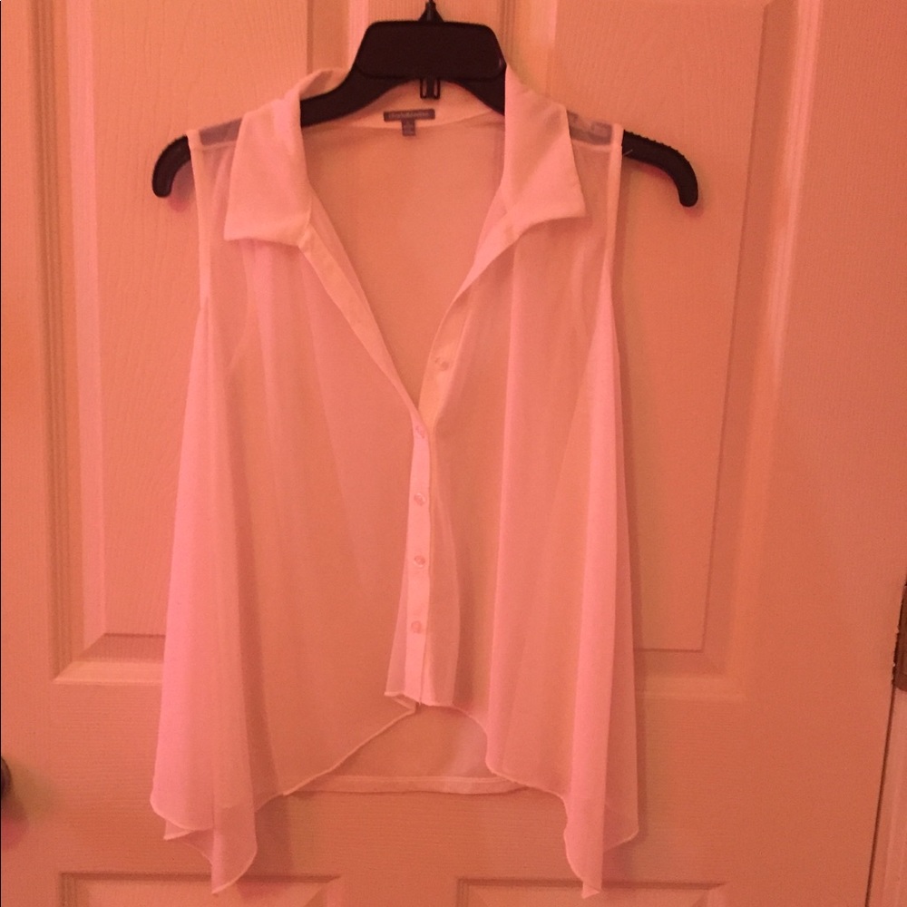 Charlotte Russe White See Through Top
